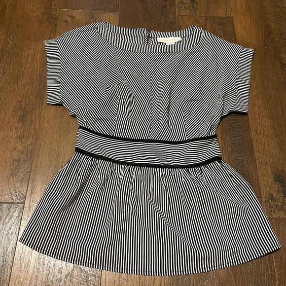 Monteau Tops - Black and white striped blouse
